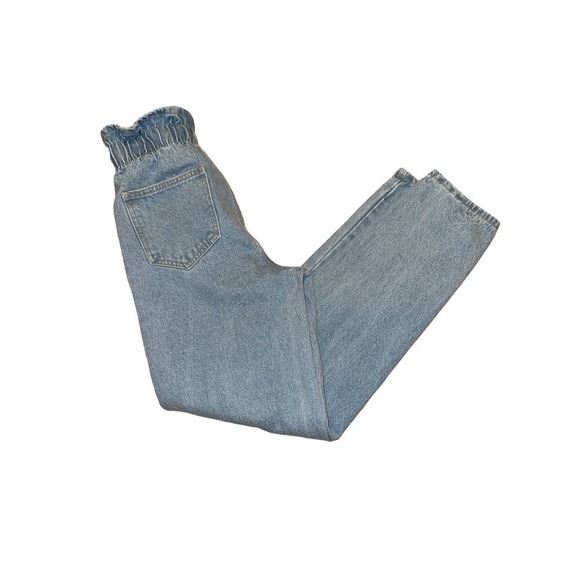 Shein Women's High Rise Cotton Elastic Waist Distressed Denim Jeans Size XS Blue - Picture 7 of 9